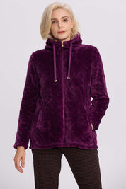 Polar Mujer Detalle Rombo Morado