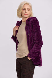 Polar Mujer Detalle Rombo Morado