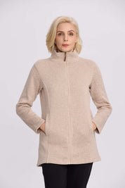 Polar Mujer Con Bolsillo Beige