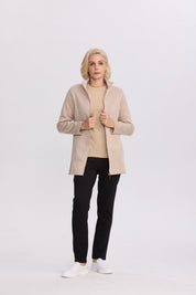Polar Mujer Con Bolsillo Beige