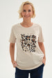 Polera Mujer Print Posicional Beige