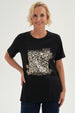 Polera Mujer Print Posicional Negro