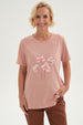 Polera Mujer Print Posicional Palo Rosa