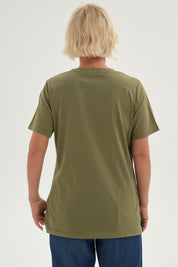 Polera Mujer Print Posicional Verde Militar