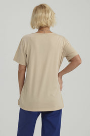 Polera Mujer Lisa Beige Oscuro