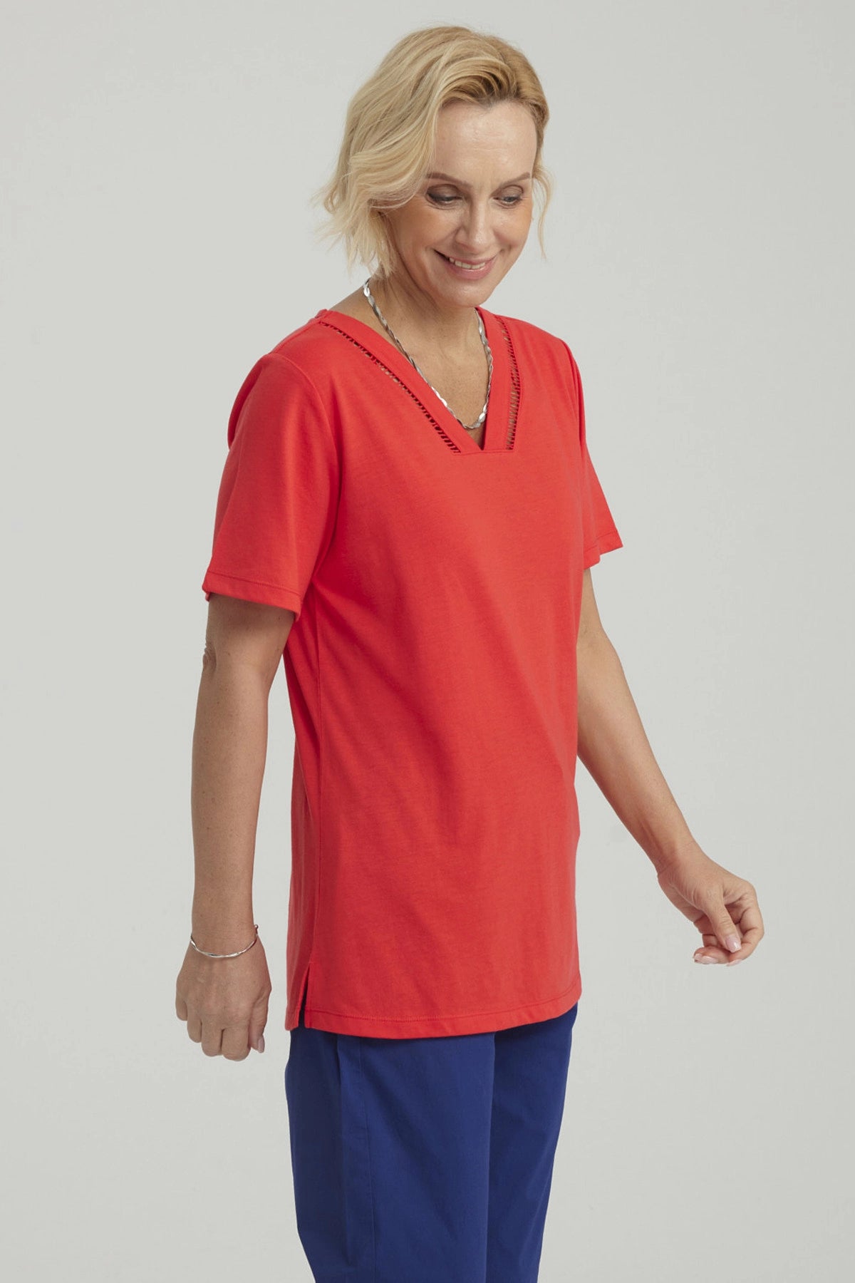 Polera Mujer Lisa Rojo