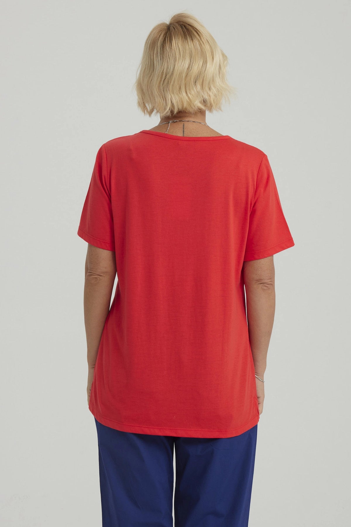 Polera Mujer Lisa Rojo