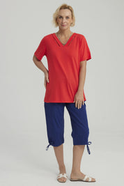 Polera Mujer Lisa Rojo