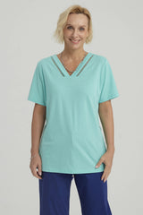 Polera Mujer Lisa Turquesa