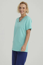 Polera Mujer Lisa Turquesa