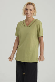 Polera Mujer Lisa Verde Claro