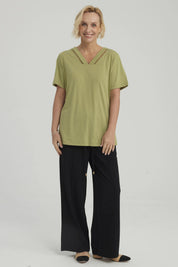 Polera Mujer Lisa Verde Claro