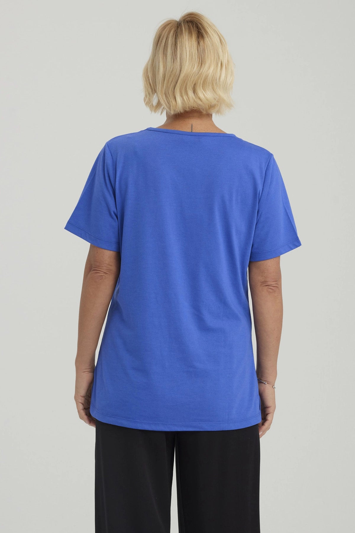 Polera Mujer Lisa Azulino