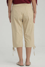 Pescador Mujer Con Cortes Y Apertura Beige