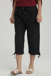 Pescador Mujer Con Cortes Y Apertura Negro