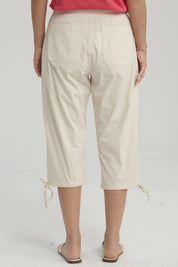 Pescador Mujer Con Cortes Y Apertura Beige Claro