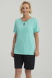 Polera Mujer Lisa Apertura Turquesa