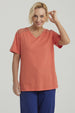 Polera Mujer Detalle Hombro Terracota