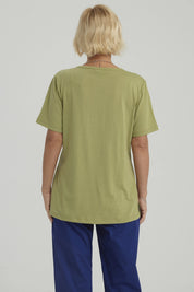 Polera Mujer Detalle Hombro Verde Claro