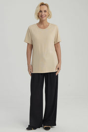 Polera Mujer Con Tachas Beige Oscuro