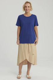 Polera Mujer Con Tachas Azul Oscuro