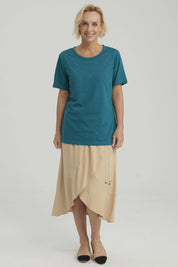 Polera Mujer Con Tachas Petroleo