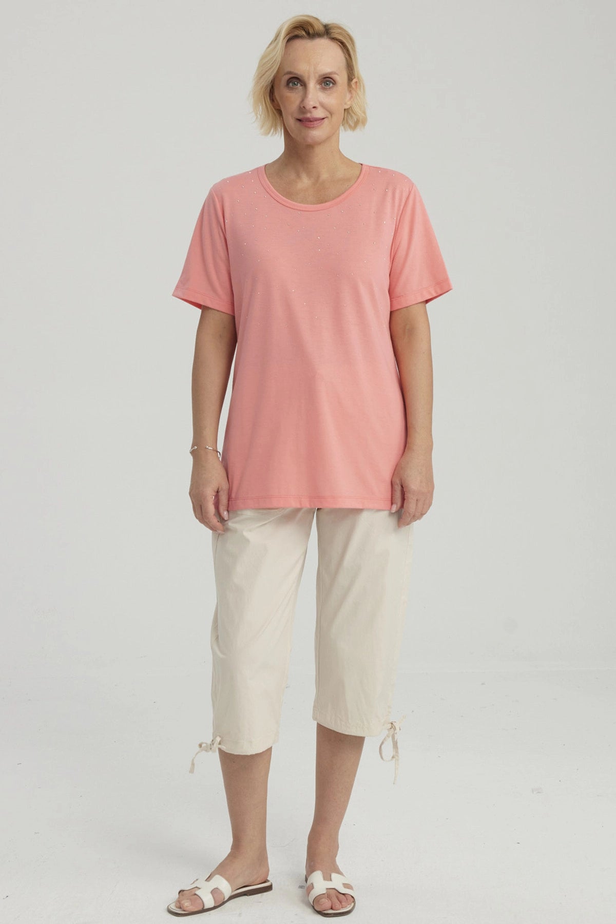 Polera Mujer Con Tachas Sandía