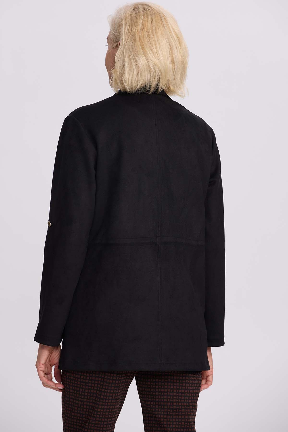 Chaqueta Mujer Recogido Negro