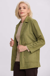 Chaqueta Mujer Recogido Verde Militar