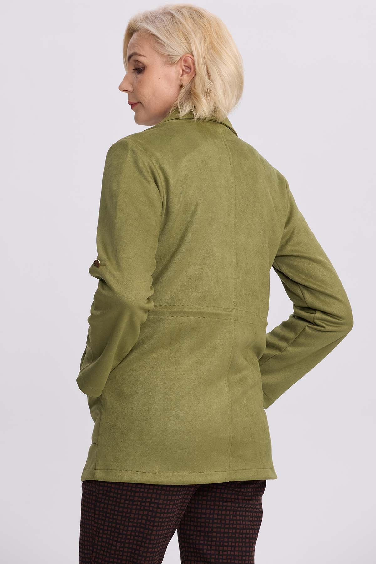 Chaqueta Mujer Recogido Verde Militar