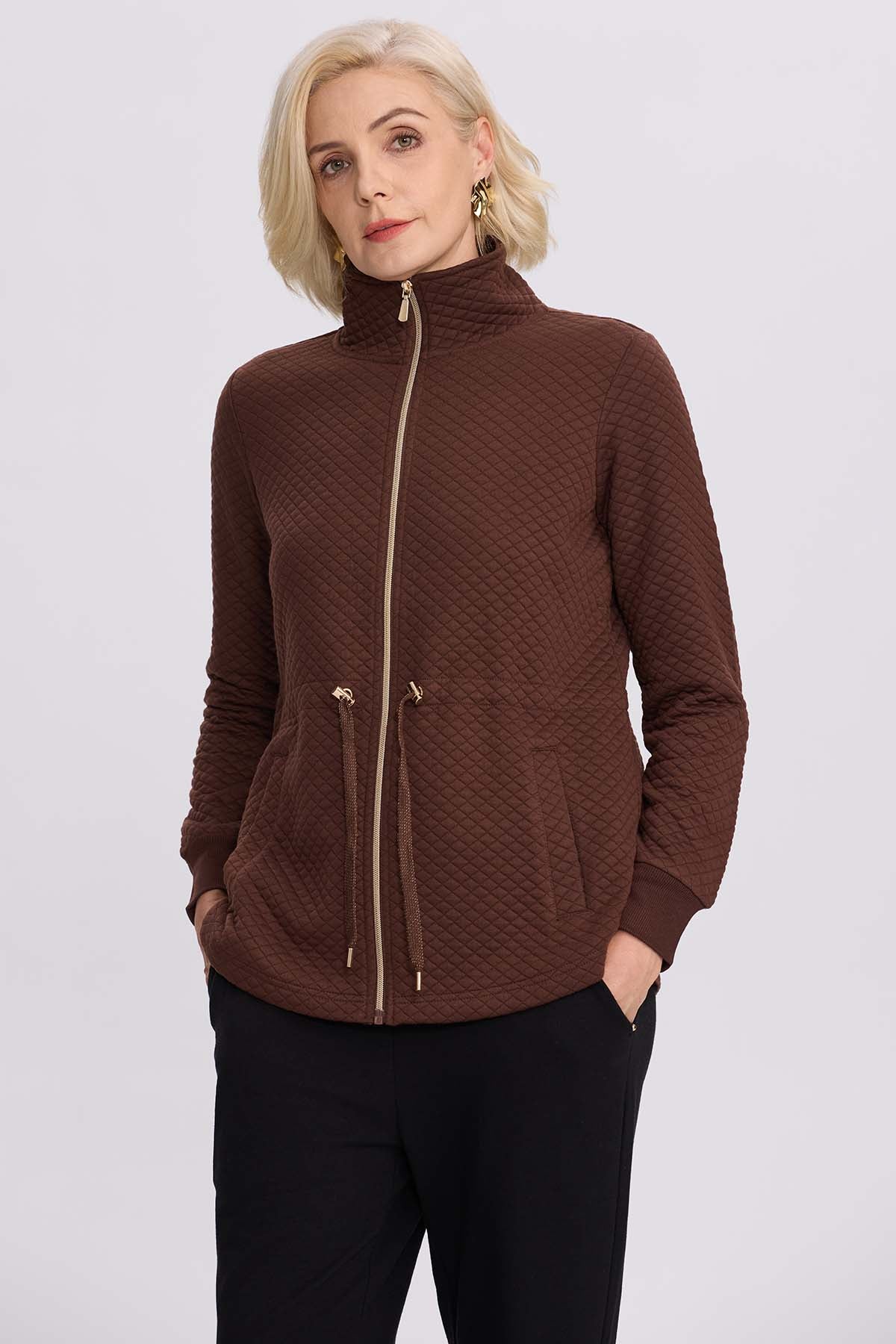 Polerón Mujer Cintura Ajustable Cafe