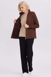 Polerón Mujer Cintura Ajustable Cafe