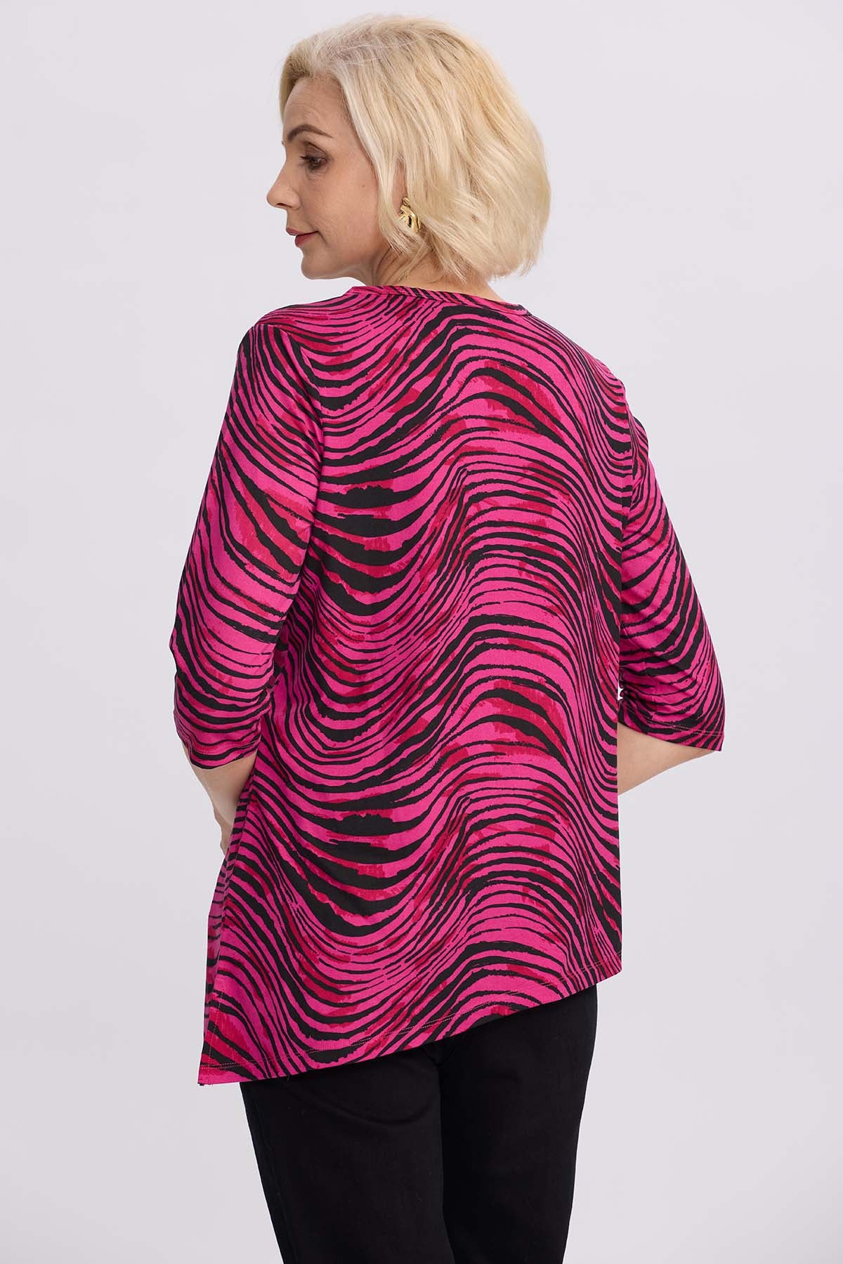 Polera Mujer Estampada Negro