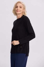 Sweater Mujer Cerrado Negro