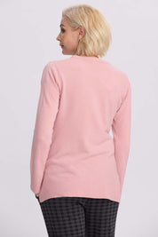 Sweater Mujer Cerrado Palo Rosa