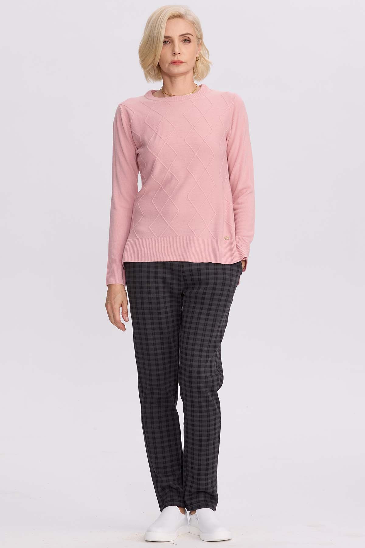 Sweater Mujer Cerrado Palo Rosa