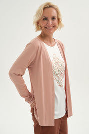 Polera Mujer Tapado Print Posicional Palo Rosa