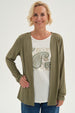 Polera Mujer Tapado Print Posicional Verde Militar