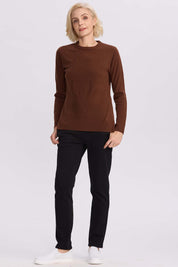 Sweater Mujer Cerrado Cafe Claro