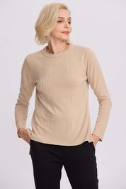 Sweater Mujer Cerrado Beige