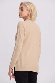 Sweater Mujer Cerrado Beige