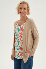 Polera Mujer Tapado Print Beige