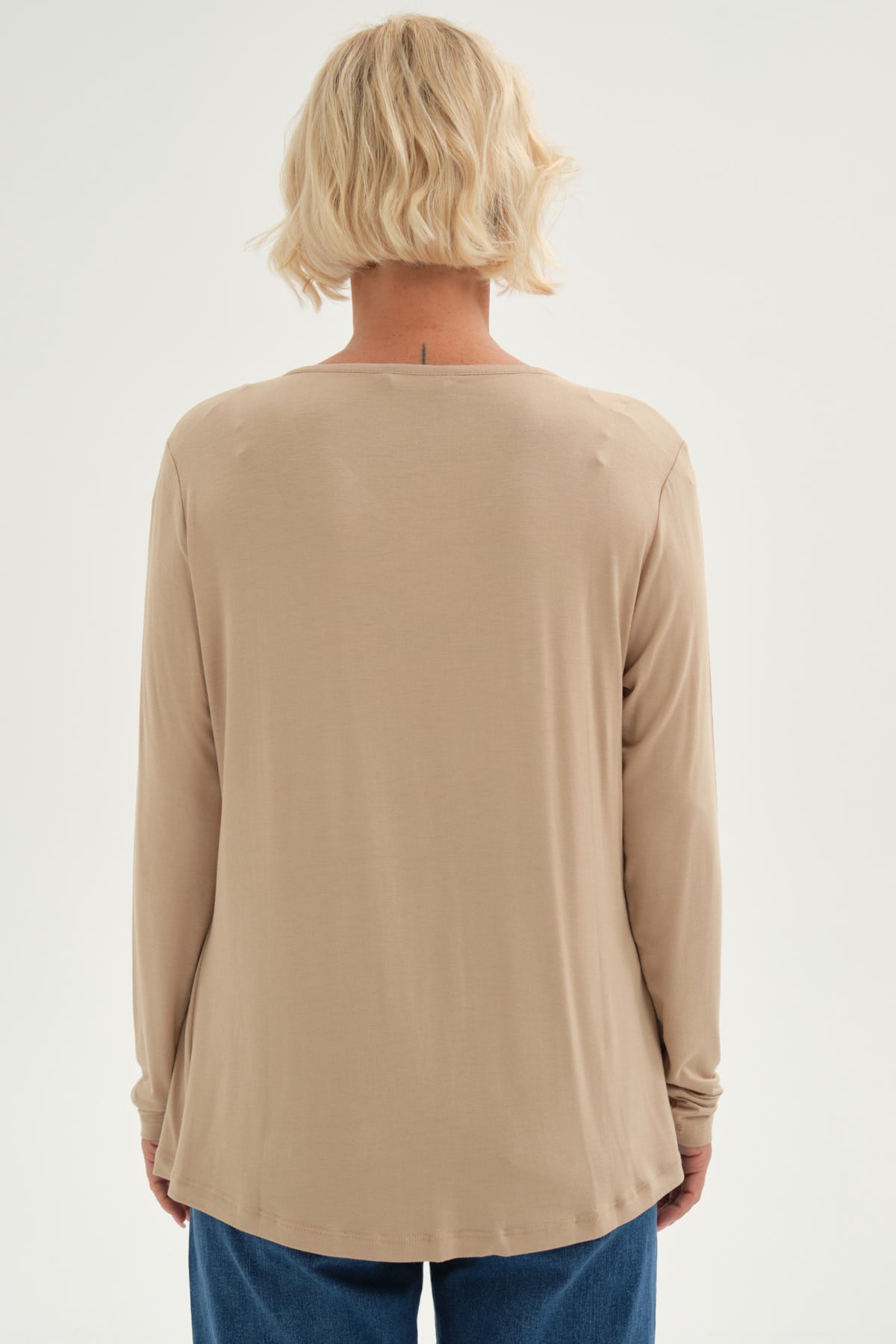Polera Mujer Tapado Print Beige
