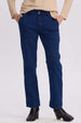 Jeans Mujer Calce Recto Tiro Alto Azul