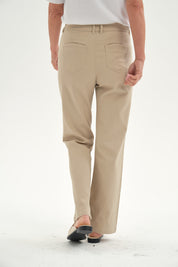 Pantalón Mujer Gabardina Beige