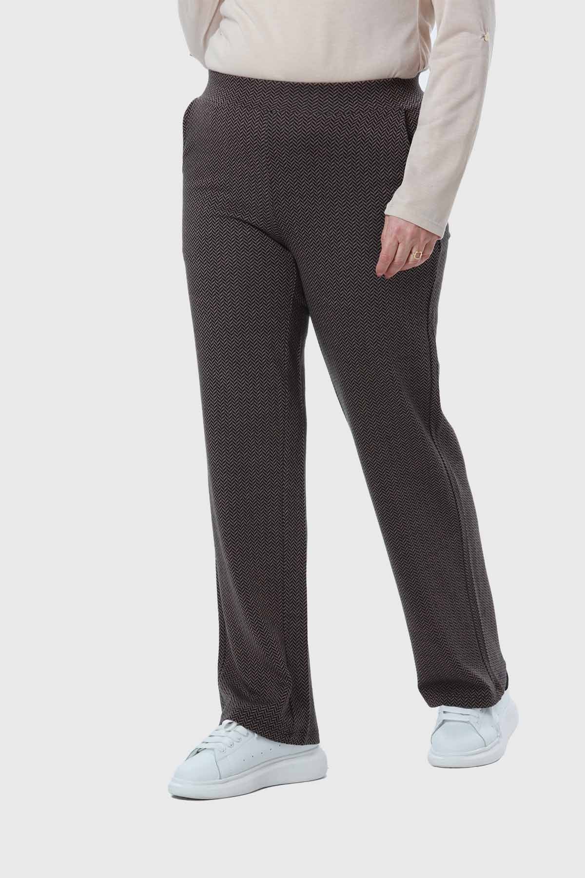 Calza Mujer Con Bolsillo Café