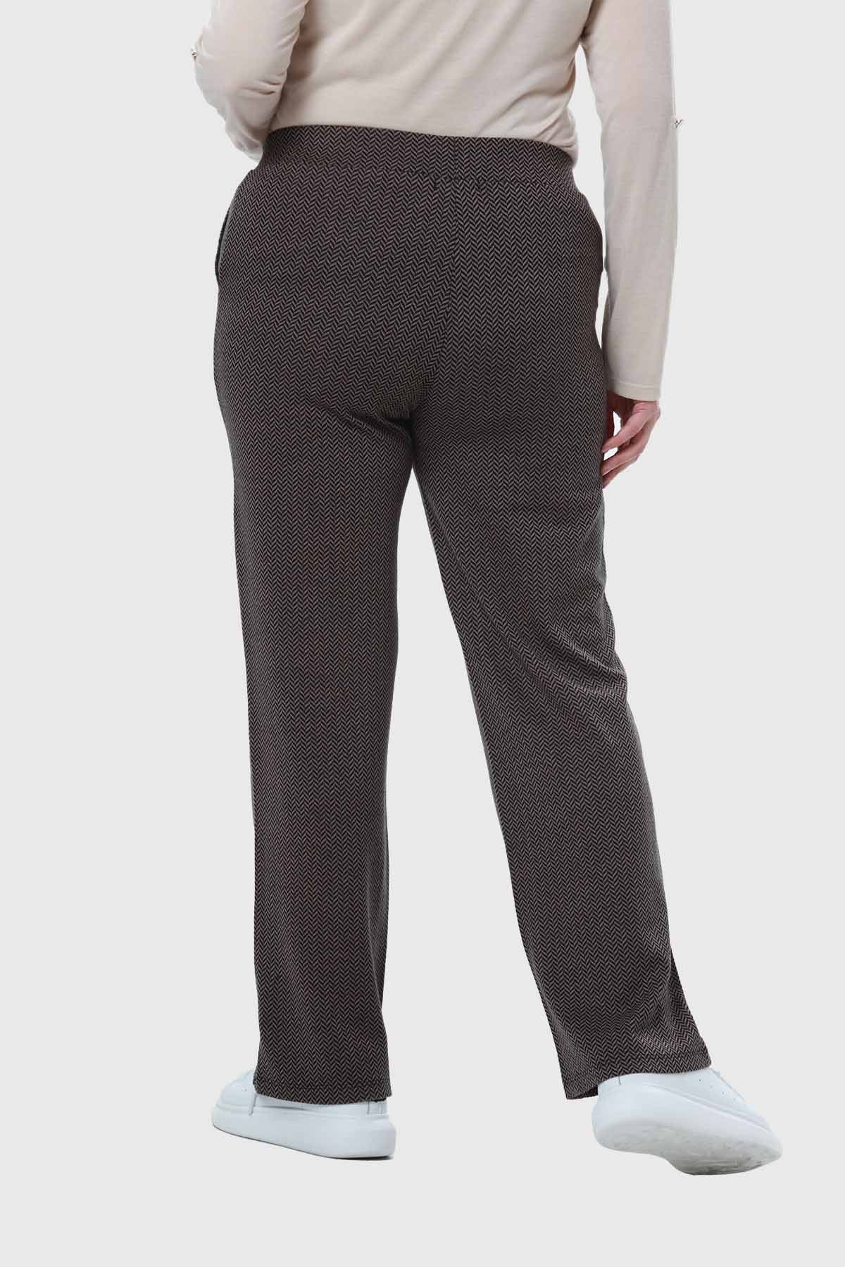 Calza Mujer Con Bolsillo Café