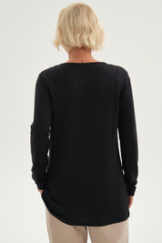Polera Mujer Estampado Negro