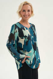 Blusa Mujer Blusa Escote Con Cierre Beige