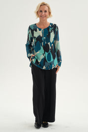 Blusa Mujer Blusa Escote Con Cierre Beige